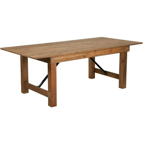 Bowery Hill 7'X40" Folding Farm Table In Antique Rustic