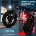 thumbnail image 6 of VOLTVOGUE VV-14 Adult Electric Bike, 14" Fat Tire Ebike, 500W Motor, 48V 9Ah 432Wh Battery, Speeds Up to 20 MPH, Class 2 electric Bicycle, UL 2849 Certified, Recommended Age 16+, 6 of 8