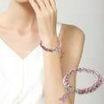 thumbnail image 5 of YiJuHui 1pcs Pink Ribbon Breast Cancer Awareness Bracelet with Heart Charm Rhinestone Support Hope Charity Jewelry Gift for Women 20*20*1CM, 5 of 6