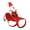 Red1, variant on Dog Christmas Santa Claus Outfit Cat Apparel Holiday Pet Clothes Snowman Funny Dressing Up for Large Dogs Cats Xmas Party Birthday Halloween Cosplay Cowboy Riding Pug Wig