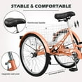 thumbnail image 3 of MOONCOOL Adult Tricycle 7 Speed, 24 inch Folding/Not Folding Three Wheel Bikes Cruise Trike for Seniors, Adults, Cargo Basket, Multiple Colors, 3 of 9