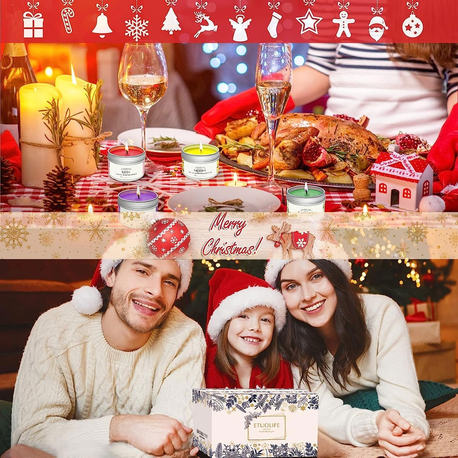 BAOYISHUN Complete candle making kit for adults, children, DIY aromatherapy candle making supplies including soy wax, aromatherapy oil, wick dye, candle jar, furnace, and craft kit for candle making