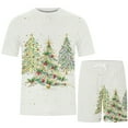 thumbnail image 3 of Lilgiuy Men Casual Christmas Round Neck T-Shirt 3D Print Short Sleeve Blouse And Pants Set 2022 Fall Winter, 3 of 4