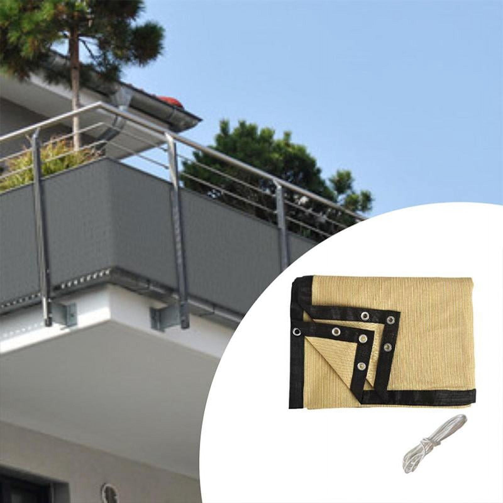 koolsoo Shade Cloth Cover with Grommets Plant Cover Balcony 1M Hole Distance Outdoor Shading Shade Net Sun Protection Heat Insulation 3mx4m
