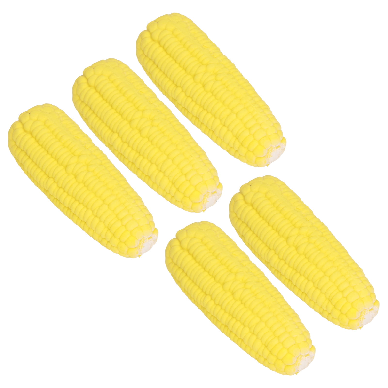 Riousery 5Pcs Dog Corn Toy Latex Simulation Interactive Puppy Teething Chew Toys with Sound for Small Medium Large Dogs, 5.51 inches / 14 cm