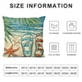 thumbnail image 5 of BANET Summer Decorative Throw Pillow Covers, Blue Orange Cushion Case Decor, Palm Leaves Seasonal Home Decoration for Sofa Couch White, 5 of 5