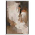 thumbnail image 2 of PixonSign Framed Wall Art Pastel Grunge Watercolor Brown Abstract Artwork Colorful Oil Paintings Modern Canvas Prints Minimalism Contemporary Nordic Decorative for Rooms - 24"x36" White, 2 of 5