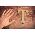 thumbnail image 3 of 4 Inch Wooden Letter T Ready for Painting or Decorating, 3 of 5