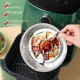 thumbnail image 2 of 50-Pack 8 Inch Deep Disposable Aluminum Foil Trays for Home Use - Non-Stick, Oil-Proof, Food-Grade Baking/Grilling Pans with Grease-Resistant Design for Easy Cleanup in Oven & Air Fryer, 2 of 6