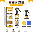 thumbnail image 6 of Beeswax Wood Polish Spray, 120ml Natural Beeswax Furniture Polish and Cleaner with Sponge & Cloth, Wood Cleaner Restorer for Cabinets, Tables, Chairs and Wood Floors, 6 of 6
