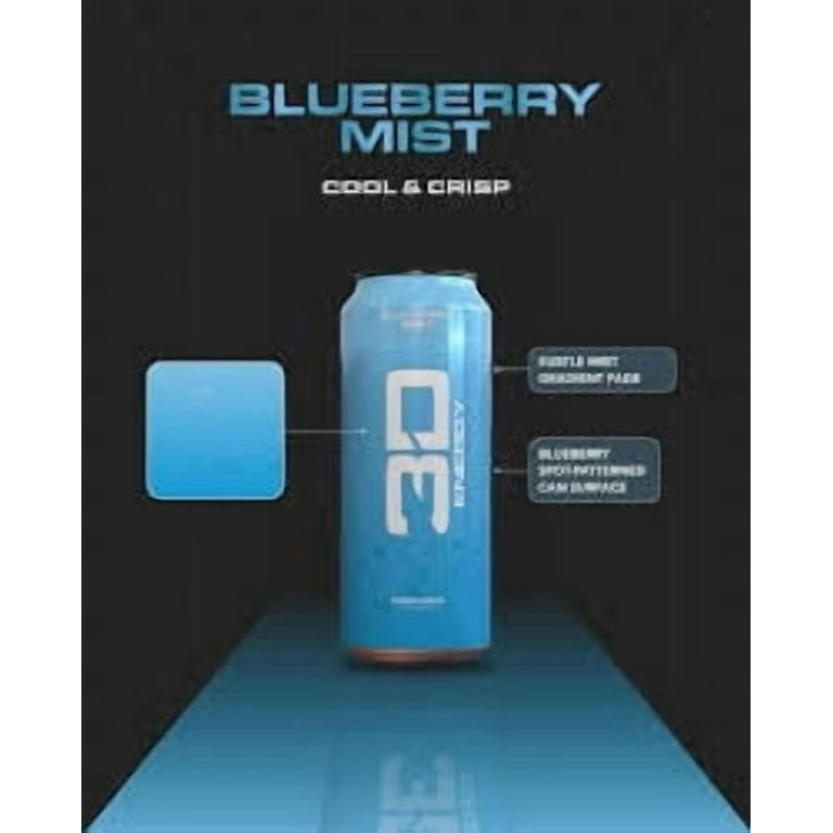 3D Energy Drink, Blueberry Mist Single 16OZ Sugar Free - Walmart.com