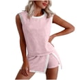 thumbnail image 2 of Aofany Women Two Piece Outfits Skorts and Sleeveless Tank Tops Lounge Sets Short Summer Tracksuit Sweatsuit Set, 2 of 8