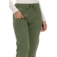 thumbnail image 4 of Saint Scrubs Women's Straight Leg Pants – 7 Pockets, Moisture-Wicking, Anti-Wrinkle, Tapered Fit Uniform Bottoms, Olive 2X, 4 of 4