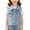 Blue, variant on ZToonmas 18M-10Y Girls' Bow Embellished Denim Vest Sleeveless Button-up Waistcoat with Sheer Bow and Pockets for Daily and School Wear