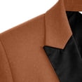 thumbnail image 6 of LODIENY Men Double Breasted Blazer Slim Fit Contrast Lapel Collar Elegant Fashion Suit Jackets with Pockets for Dress Wedding Business Brown XXL, 6 of 7
