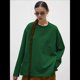 thumbnail image 5 of Camisetas de Larga Extragrandes para Mujer 2025, Camisetas Básicas de Cuello Redondo, Tops de Otoño, Ropa Informal de Entrenamiento Y2K Verde Oscuro M, 5 of 9