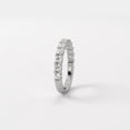 thumbnail image 2 of 14k White Gold Plated Moissanite Wedding Ring for Women Classic Round Cut Shared Prong Eternity Band, 2 of 4