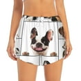 thumbnail image 2 of Rateoe Pedigree dogs collage Printed 2 in 1 Women's Workout Shorts for Athletic Gym Running Shorts with Phone Pockets-Small, 2 of 7