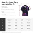 thumbnail image 5 of Lsque Galactic Wolf Stare print Men's Cuban Collar Short Sleeve Shirt Summer Beachwear Casual Button Down Fashionable Vacation Leisure Shirt-XX-Large, 5 of 7