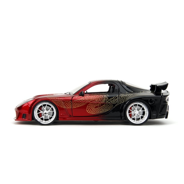 Jada 1:24 Pink Slips 1995 Mazda RX-7 Widebody Black/Red Dragon