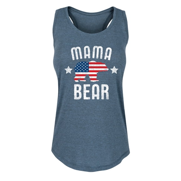 Instant Message - Mama Bear Patriotic - Women's Racerback Tank