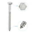 thumbnail image 3 of Uxcell M6 x 75mm 304 Stainless Steel Hex Lag Screws for Wood 10 Pack, 3 of 5