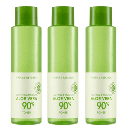 Nature Republic Soothing & Moisture Aloe Vera 90% Toner 160ml/5.3oz 3 pack