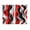Black Red, variant on Red Black Grey Kitchen Curtains 63 Inch Length, Geometric Moire Artwork Modern Abstract Grommet Top Bedroom Living Room Curtains, Light Filtering Cafe Curtain Drapes 2 Panels Set 104''x63''