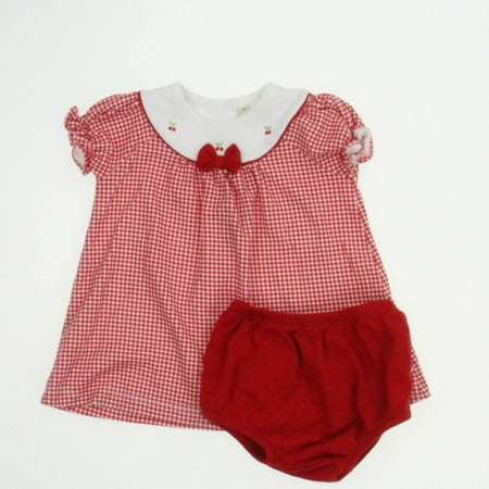

Pre-owned Petite Fourini Girls Red | White Dress size: 12 Months (M)