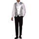 thumbnail image 2 of Chaleco de traje de cuero sintético INSPIRE CHIC para hombres, chaleco de PU formal occidental con pajarita XL plateado, 2 of 4