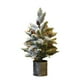 thumbnail image 1 of Árbol de Navidad artificial flocado, árbol de Navidad de cedro de escritorio, decoraciones navideñas de interior, 1 of 5