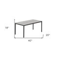 thumbnail image 3 of HomeRoots 40" Grey And Black Rectangular Coffee Table, 3 of 10
