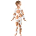 thumbnail image 7 of Boys Pajamas Girls Pajama Polka Dot Pumpkin Bow Cute Comfortable Cotton Two-piece Pajama Set, 7 of 7