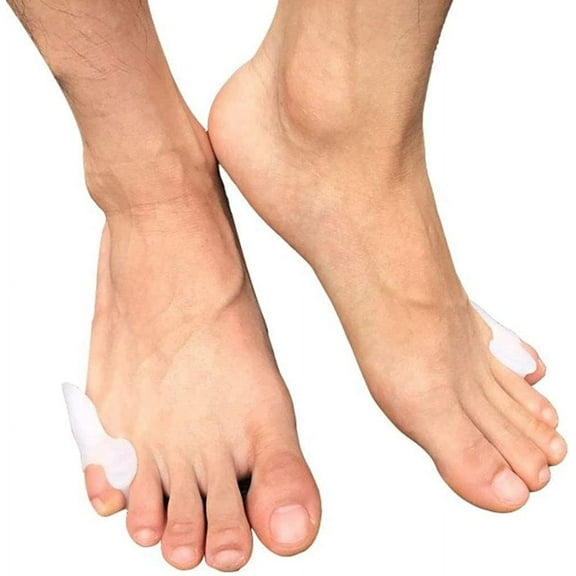 Silicone Gel Pinky Toe Alignment Separator | Original Tailors Bunion Corrector Protector | Little Toe Bunion Pain Relief Pads | Bunionette Spacers | Corns Callus Relief Wrap