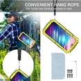 thumbnail image 6 of ELEHOLD for iPhone 13 Pro Max 6.7 Inch 2021 Case, Heavy Duty Armor Built-in Explosion-Proof Tempered Glass Screen Protector Wireless Charging Hang Rope Hidden Kickstand Shockproof Rugged Case,Yellow, 6 of 8