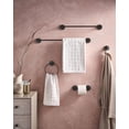 thumbnail image 2 of Moen DN0786BL Iso Collection Bathroom Hand Towel Ring, Matte Black, 2 of 6