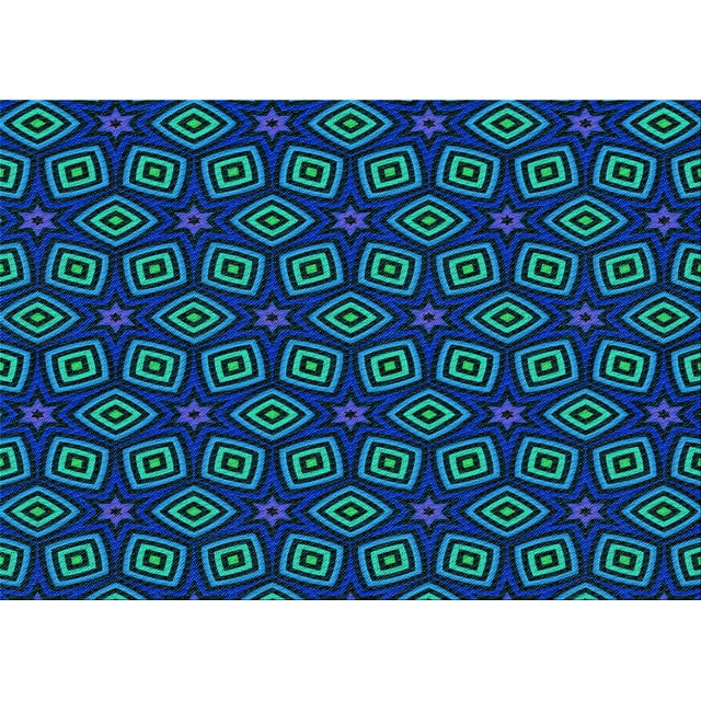 Ahgly Tapis Rectangulaire Lavable en Machine Intérieur Transitionnel Turquoise Foncé Vert, 7 Pieds x 10 Pieds