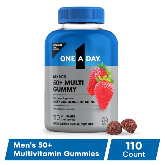 One A Day 50  Vitamins for Men Gummies, Healthy Muscle Function & Immune Support, 110 Ct