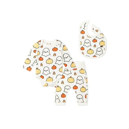 Wonderluxe Newborn Girls’ Short Sleeve Bodysuits, 3-Pack, Sizes 0-3M-6-9M