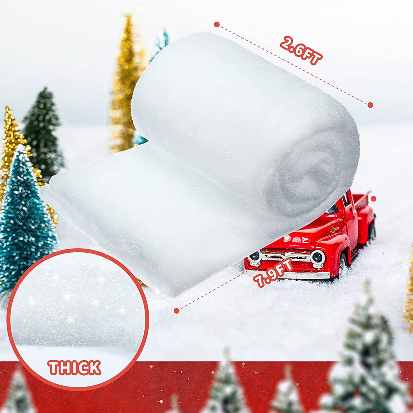 Decorative Snow Snow Blanket Snow Mat Artificially Fake Roll Blankets For Christmas Decoration Scene Setting Artificial Snow 