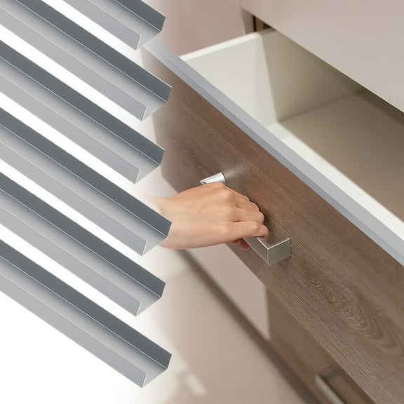 6pack 18" Cabinet Edge Protectors for 13/16" Kitchen Cabinets Frame, Matt Silver