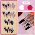 thumbnail image 4 of Pegatinas de Uñas de Corazón Negro Francés TUNC, 4 of 5