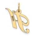 thumbnail image 3 of Diamond2Deal 14K Yellow Gold Small Script Letter H Initial Pendant for Women, 3 of 6