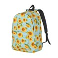 thumbnail image 2 of Daiia White Polka Dot Sunflower A Vintage Canvas Backpack for Men and Women ,Hiking Backpack,Travel Laptop Bag for School,Large Capacity Backpack-Small, 2 of 8