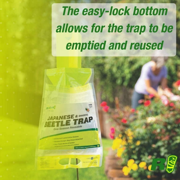 RESCUE!, Japanese & Oriental Beetle Trap, 3 Traps, Reusable