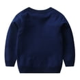 thumbnail image 3 of Baby Boy Sweater Boys Girls Long Sleeve Cartoon Dinosaur Polyester Knit Sweater Base Toddler Sweaters Dark Blue 4 Years-5 Years, 3 of 5