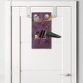 thumbnail image 2 of Purple Hippie Hanging Pocket Organizer, Illustration of Colorful Paisley Design Traditional Vibes, Printed Polyester Storage Bag with Pockets, 9" x 16", Purple and Multicolor, 2 of 2