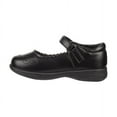 thumbnail image 5 of Petalia Girls' Little/Big Floral Faux Leather Flat Heel School Shoes - Black - Flower Details, 1, 5 of 6