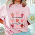 thumbnail image 5 of Life is berry sweet strawberry T-Shirt, Berry Shirt, coquette strawberry Tshirt, inspirational strawberry summer Tee Top, Gift for Her, 5 of 7