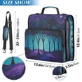 thumbnail image 2 of FORMRS Zipper Binder with Shoulder Strap 2-inch Ring 500 Sheet Capacity File Bag, Purple Moonlight Forest, 2 of 5